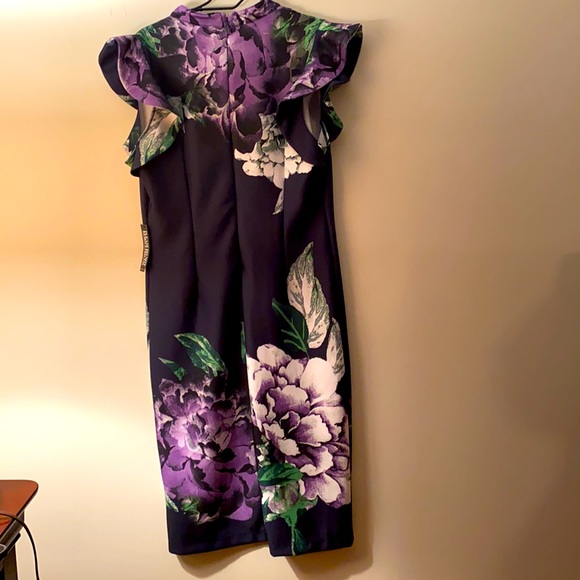NY&Co Navy/Purple Dress - Picture 2 of 5